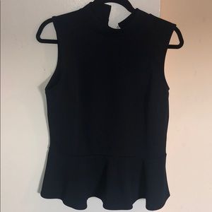 Navy blue peplum top never worn.